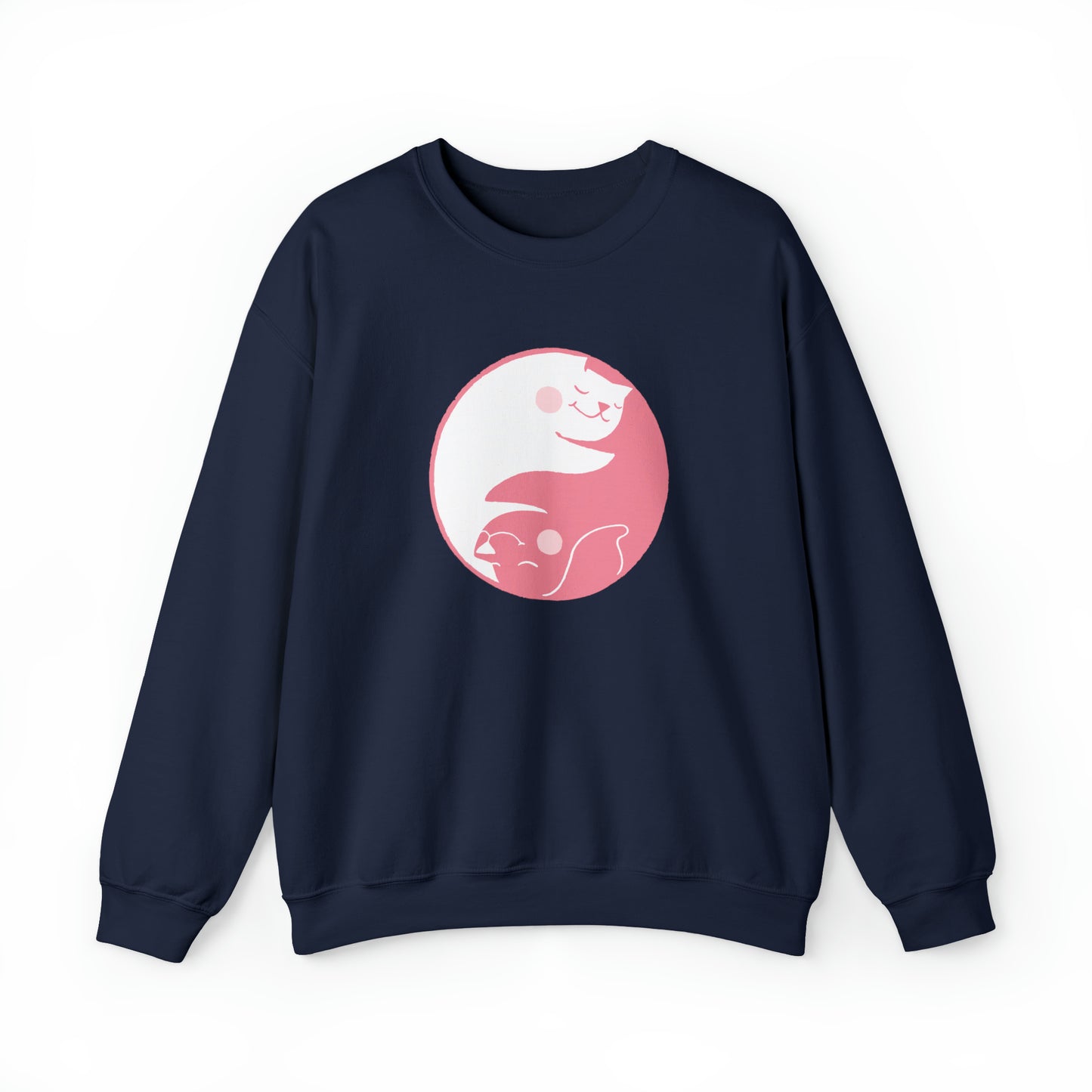 Pink Yin Yang Women's Heavy Blend Crewneck Sweatshirt