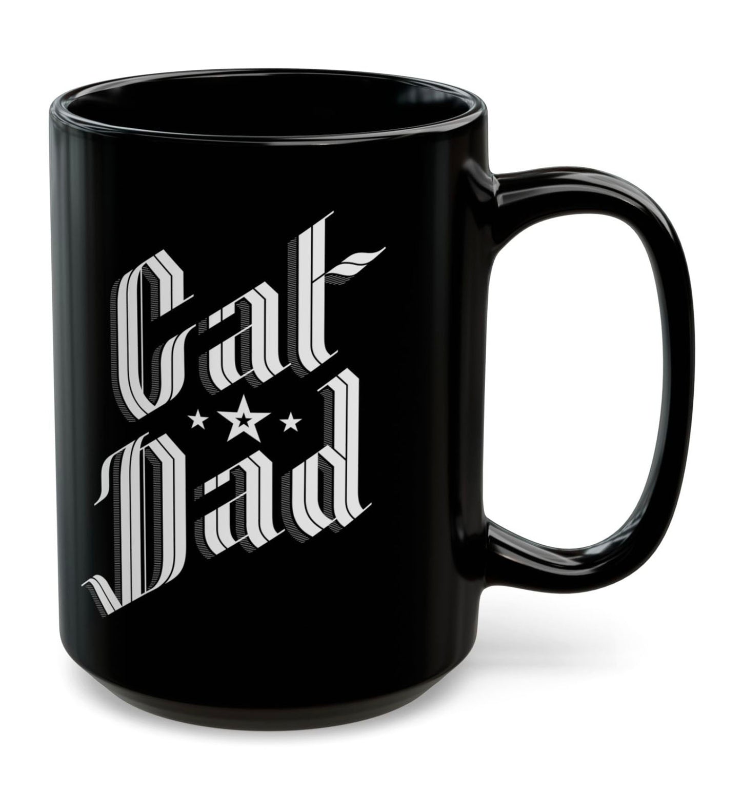 Sophisticated Cat Dad 15oz Black Mug