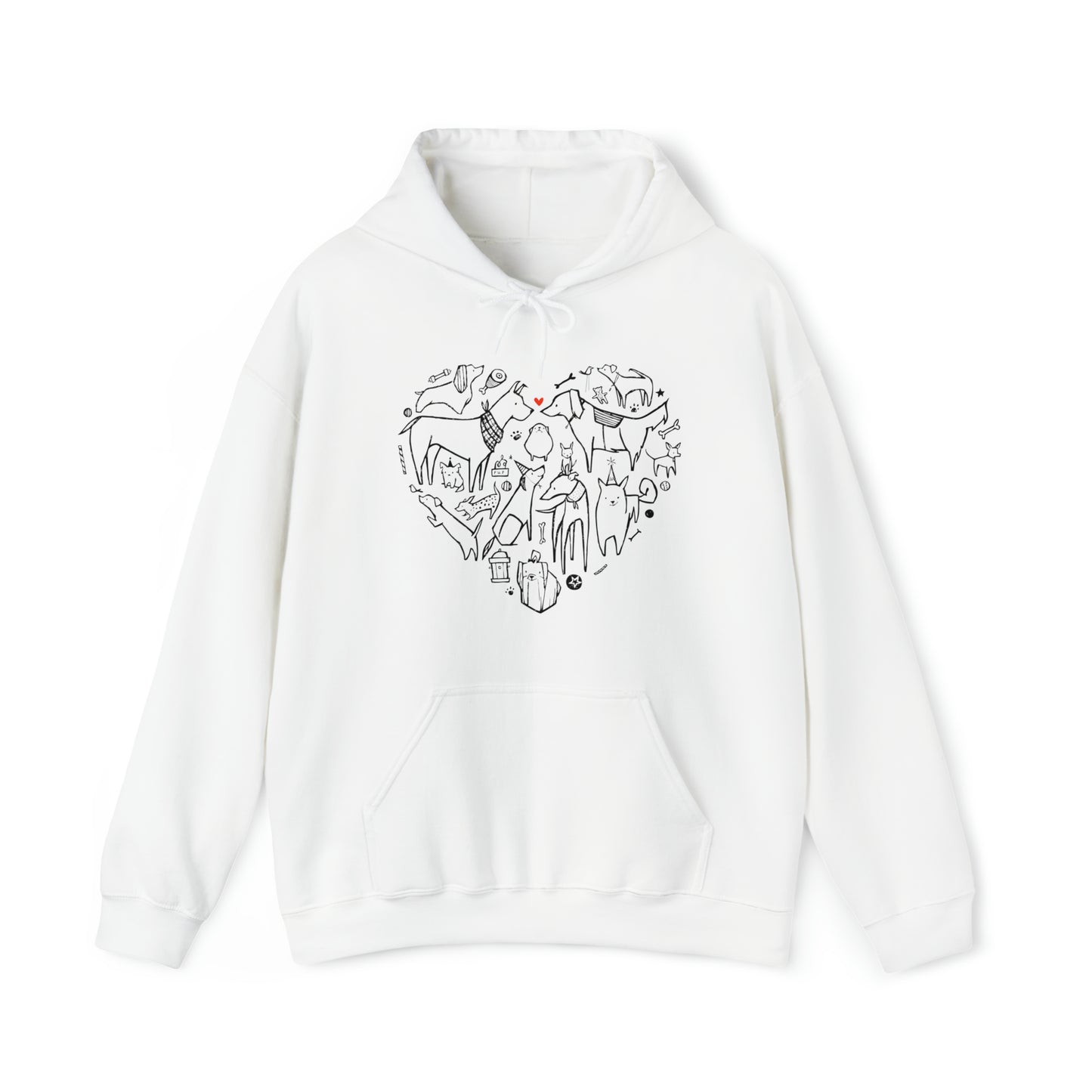 Dog Heart Women's Hooded Sweatshirt