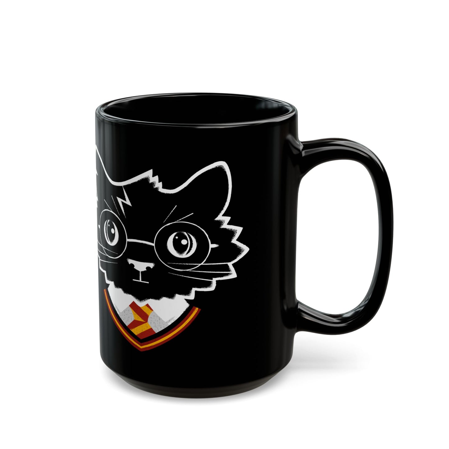 Wizard Cat 15oz Black Mug