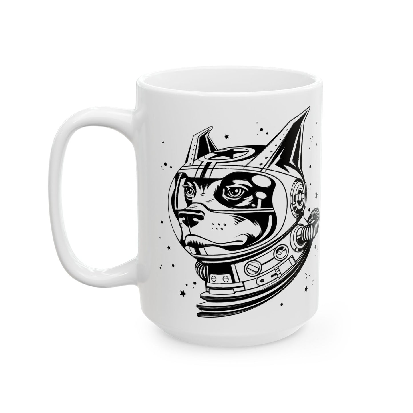 Space Dog Ceramic Mug 15oz