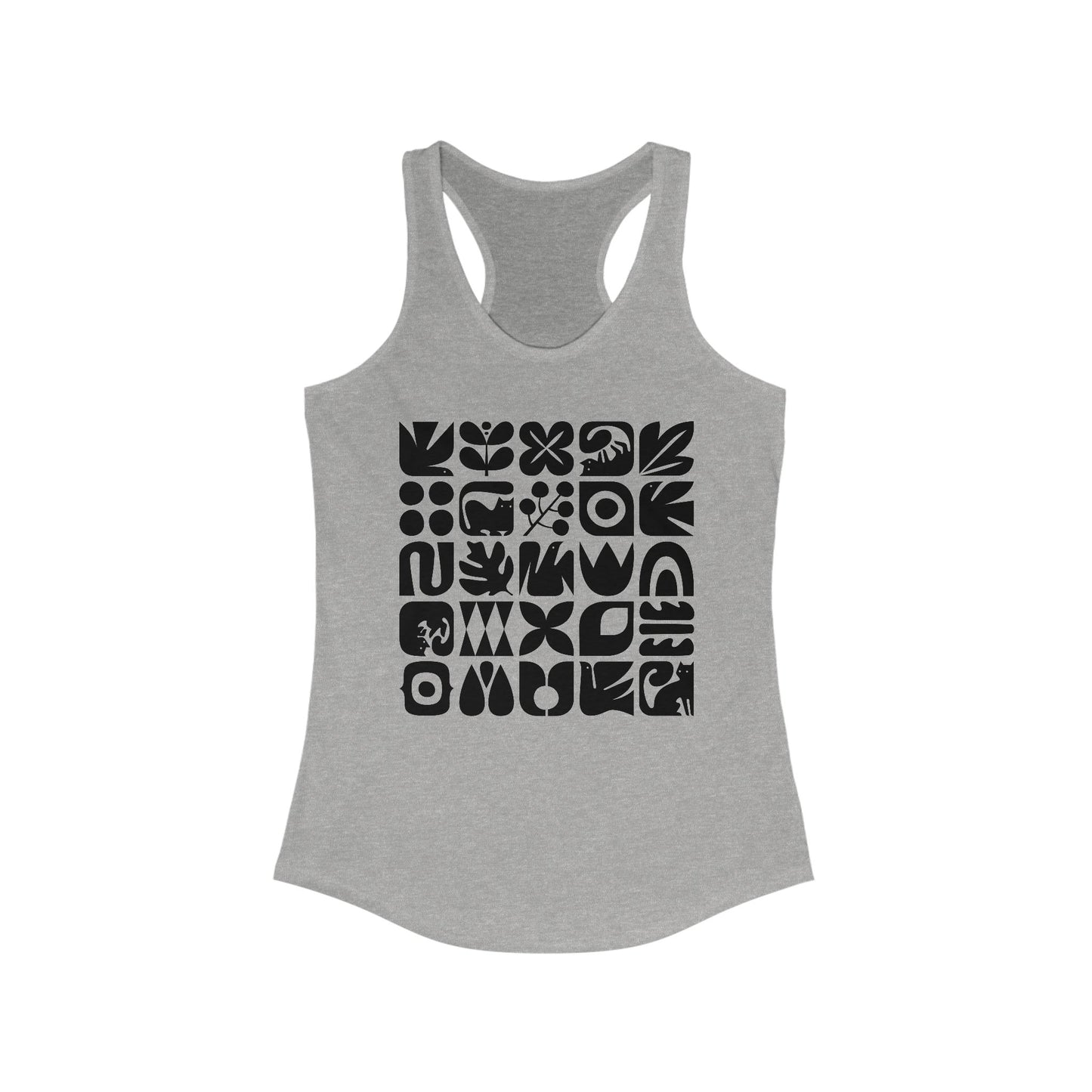 Cats and Birds Graphic Women's Racerback Tank Top