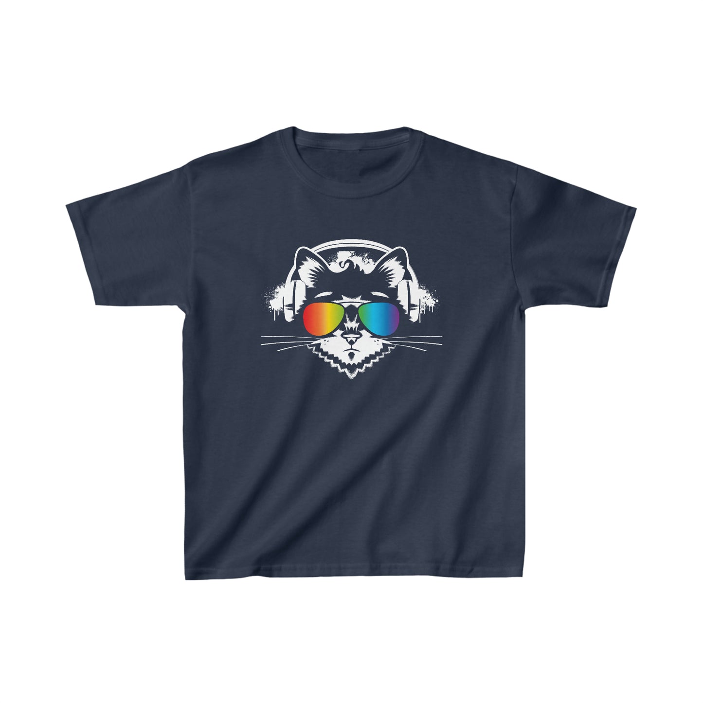 Music Cat Kid’s Heavy Cotton Graphic Tee