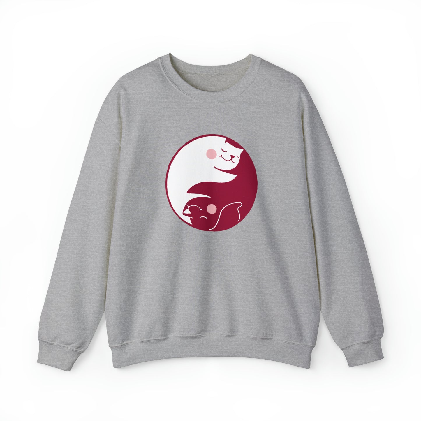 Pink Yin Yang Women's Heavy Blend Crewneck Sweatshirt