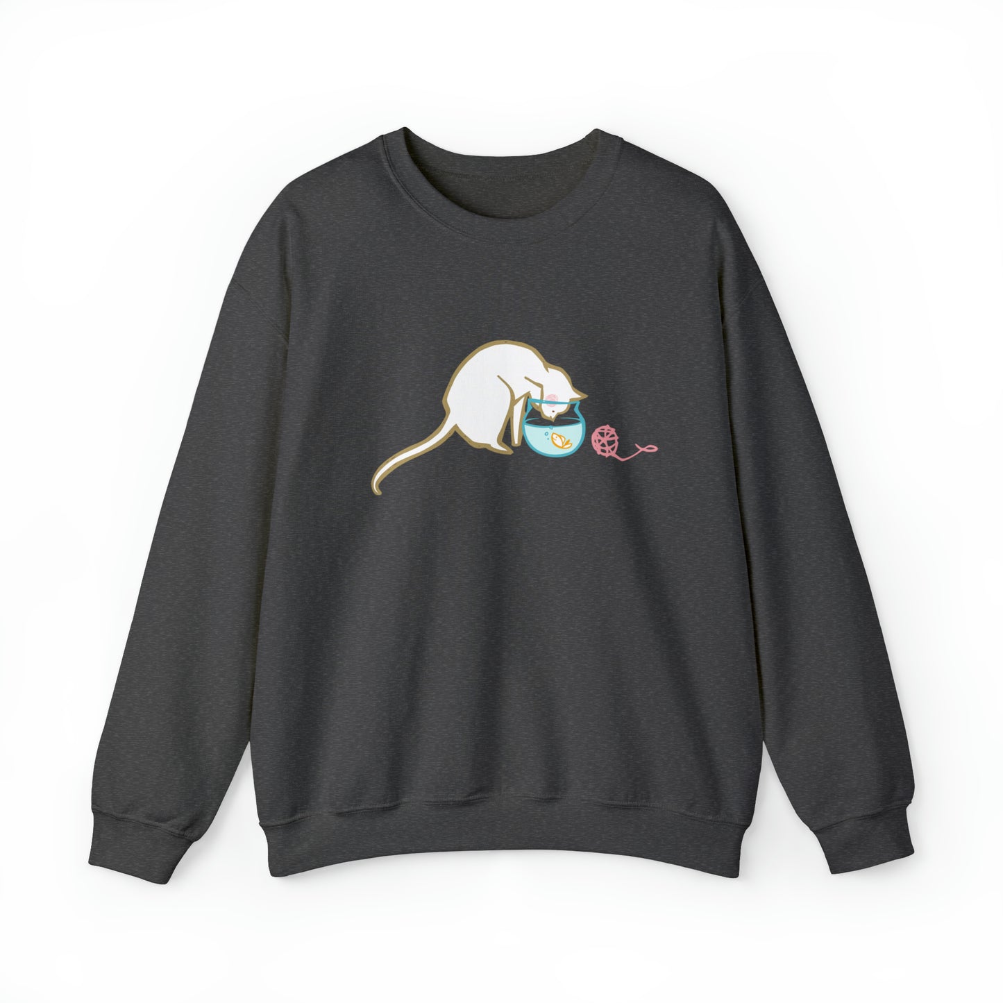 Cat & Fishbowl Women's Heavy Blend Crewneck Sweatshirt