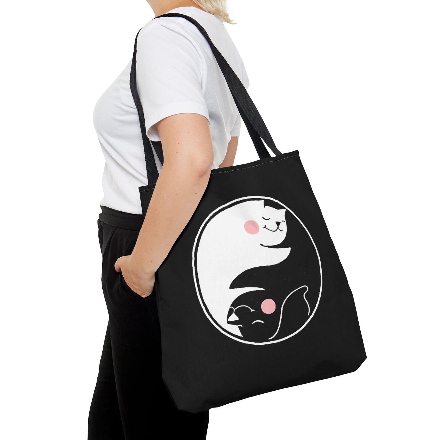 Black Yin Yang Tote Bag