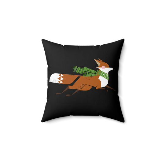 Fox on the Run Spun Polyester Square Pillow