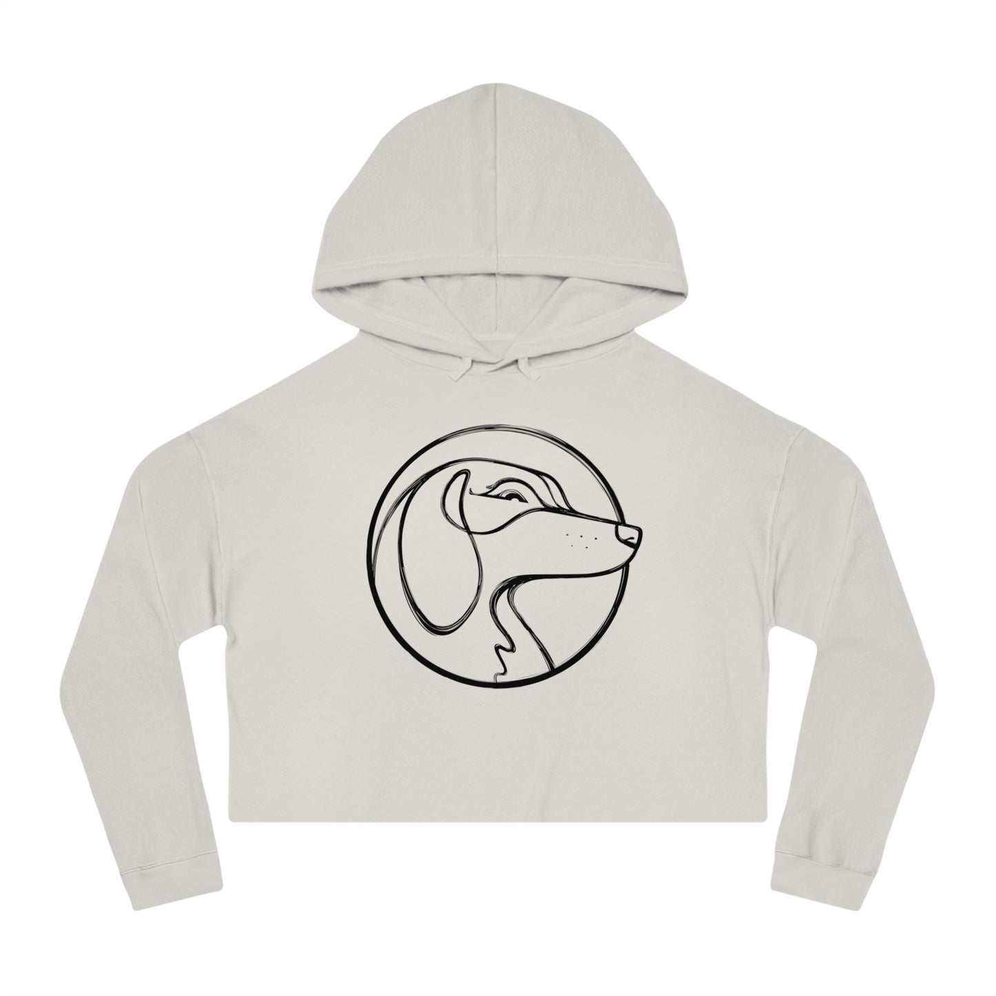 Pooch Portrait Women’s Cropped Hooded Sweatshirt