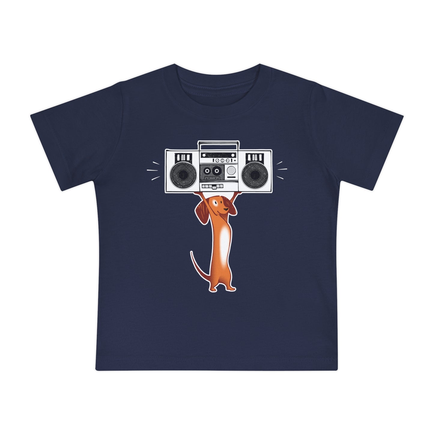 Boombox Dog Baby Graphic Tee