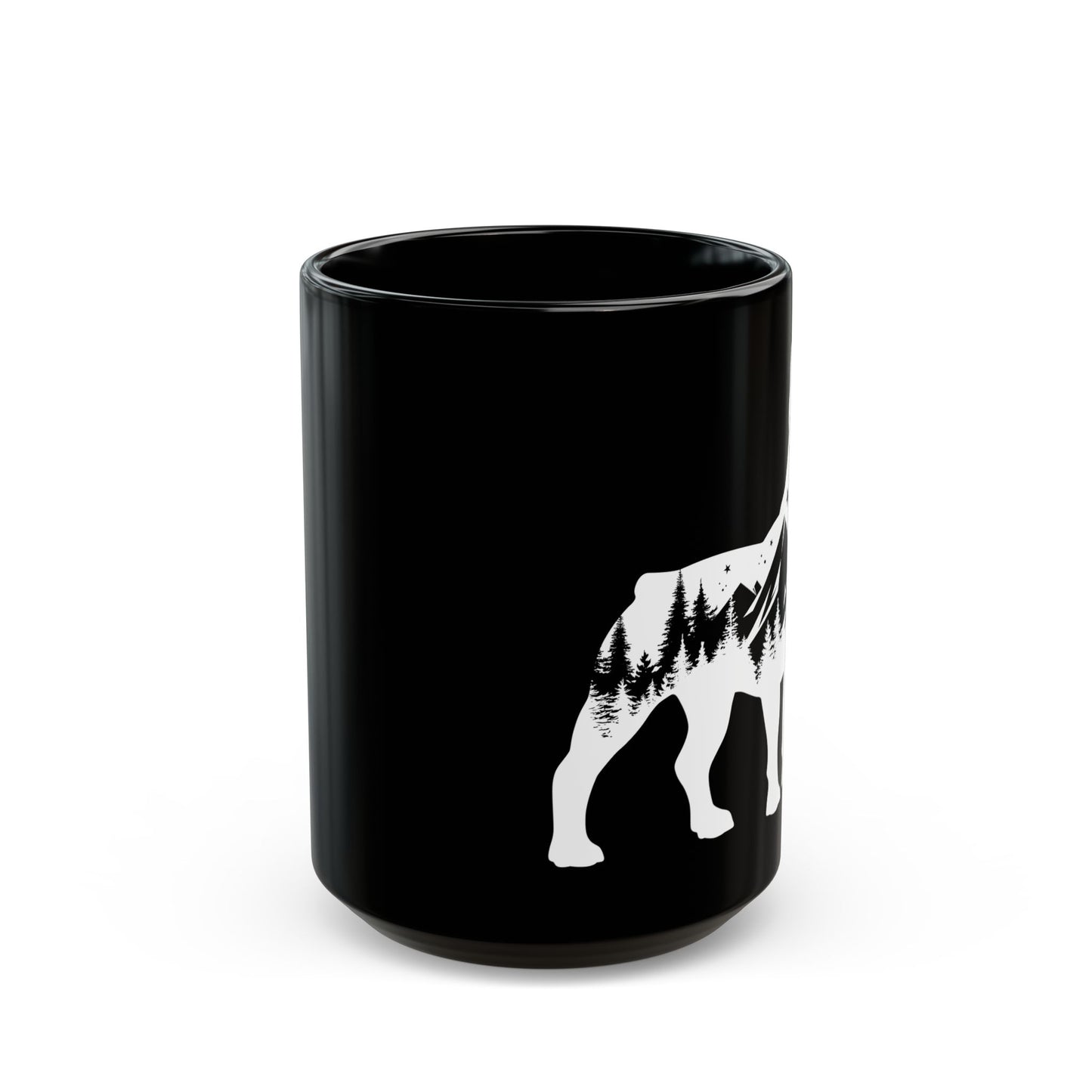 Mountain Dog 15oz Black Mug