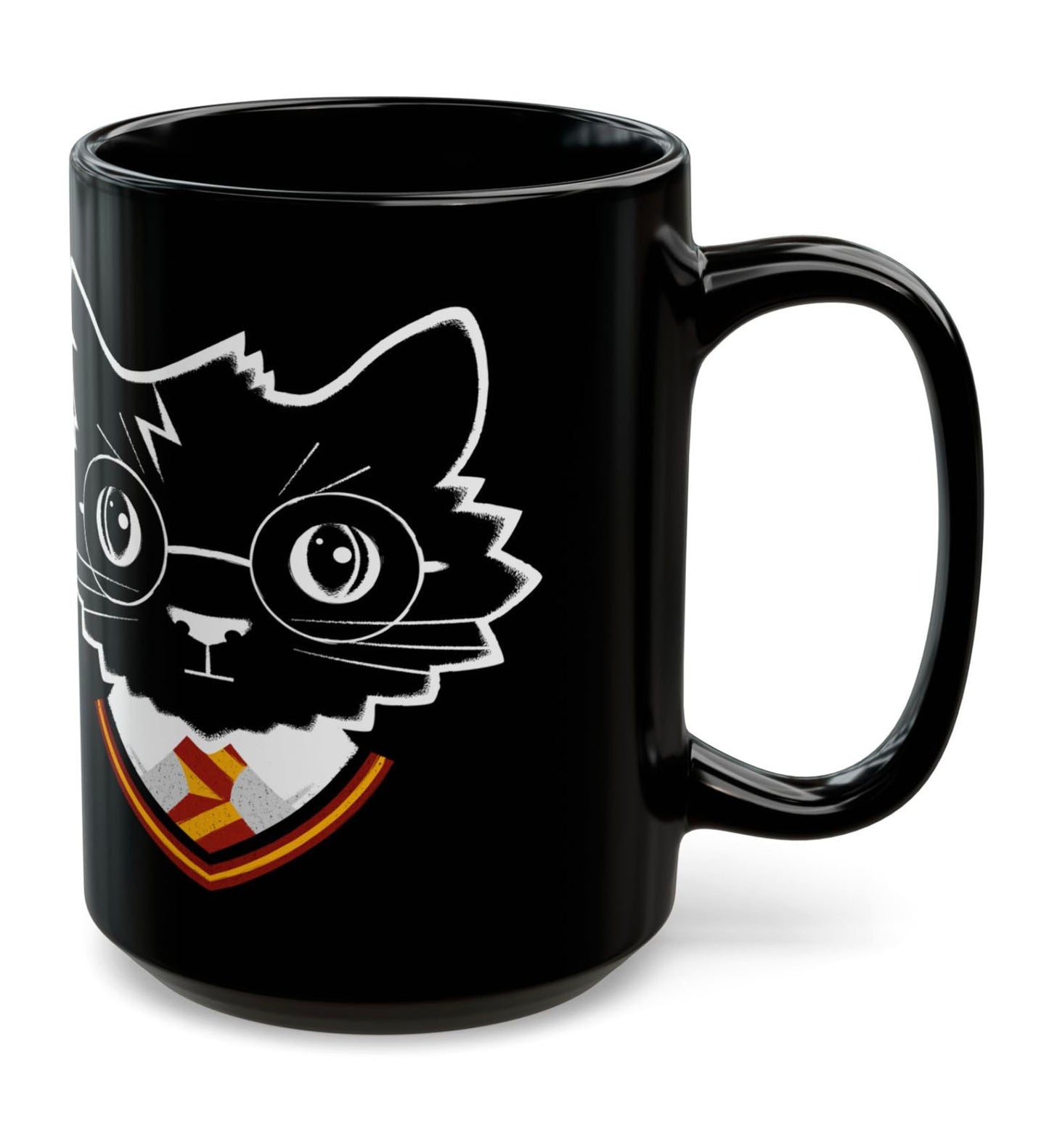 Wizard Cat 15oz Black Mug