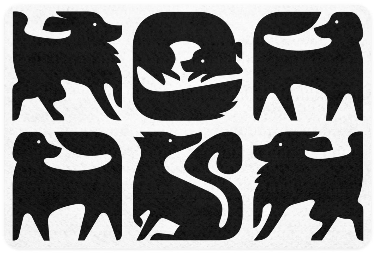 Dogs Graphic Pet Food Mat (12x18)