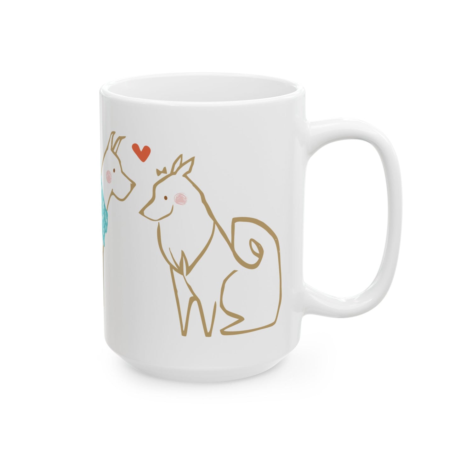 Dog Love Ceramic Mug 15oz