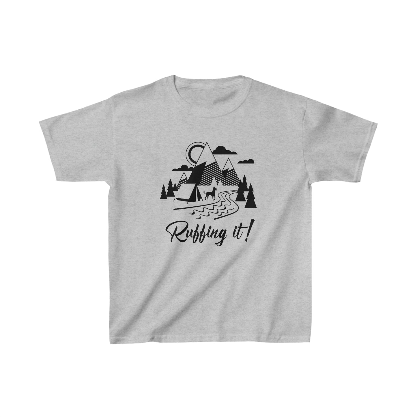 Cozy Camp Vibes: Ruffing It Kids' Graphic Tee!