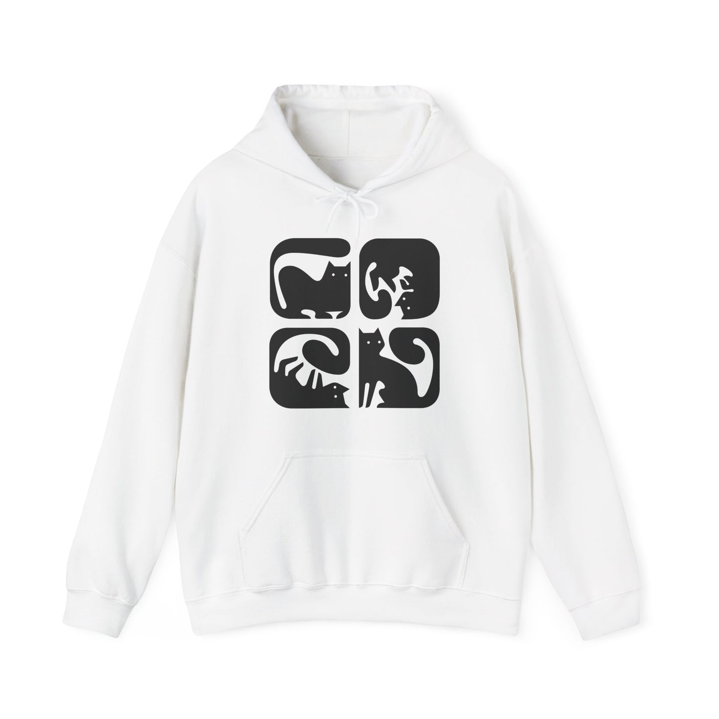 Cats Graphic Men's Hooded Sweatshirt