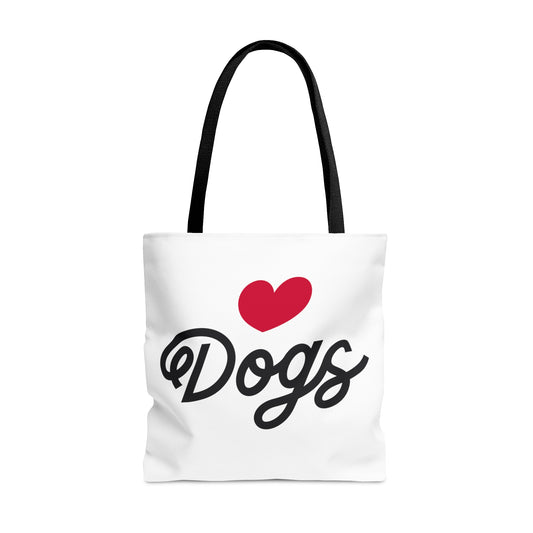 Love Dogs Script Tote Bag