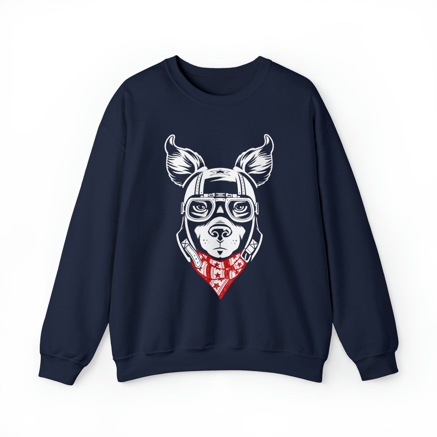 Motorcycle Dog Men's Heavy Blend Crewneck Sweatshirt