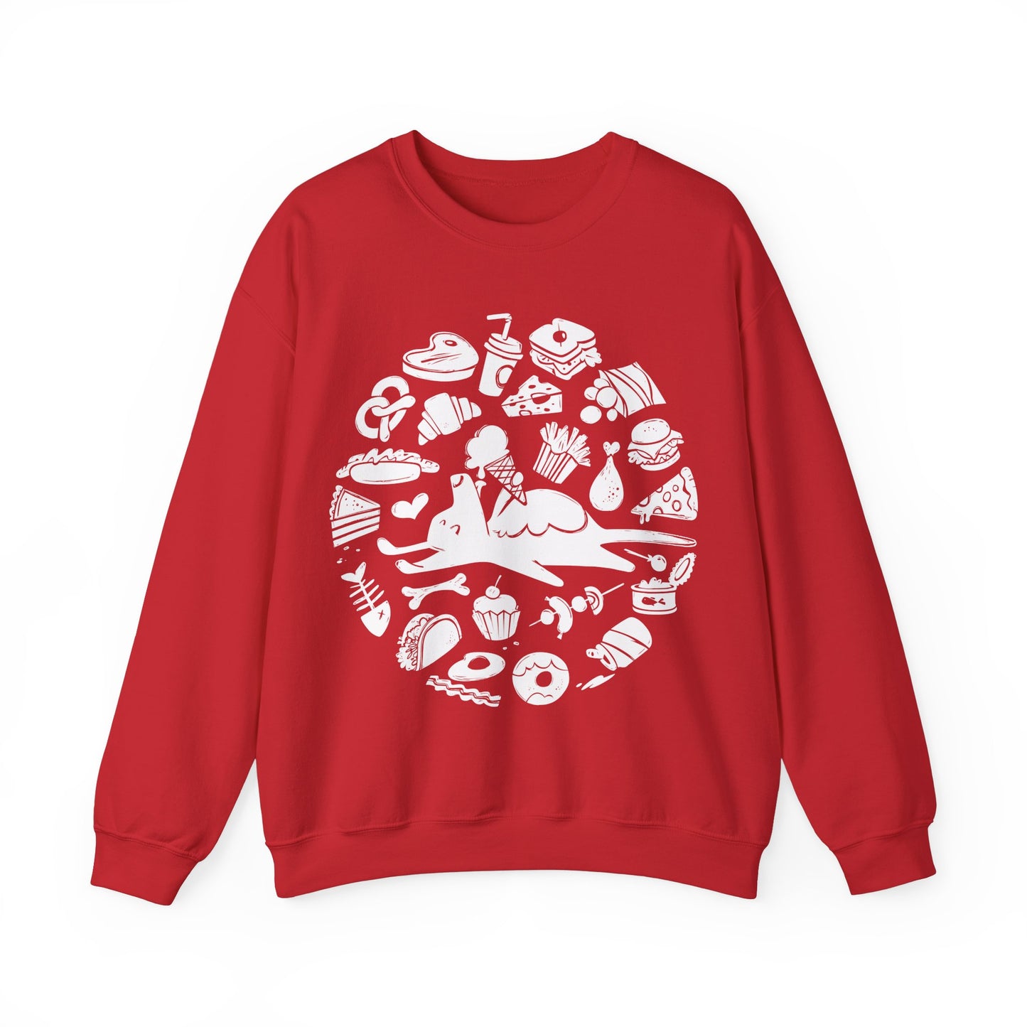 All Food is Dog Food Men's Heavy Blend Crewneck Sweatshirt