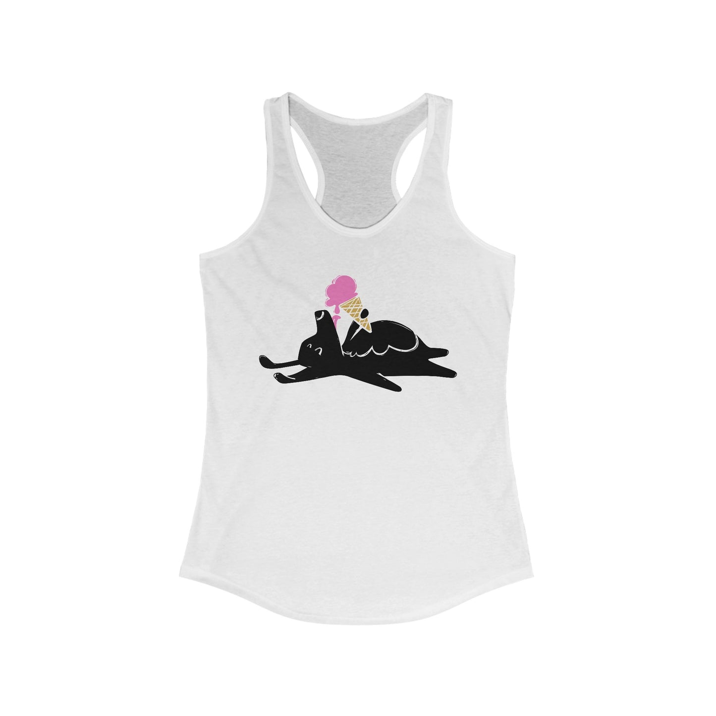 Icecream Pooch Women's Racerback Tank Top