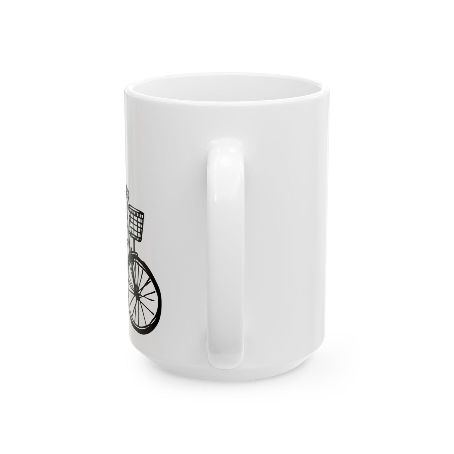 Bicycle Cat Ceramic Mug 15oz