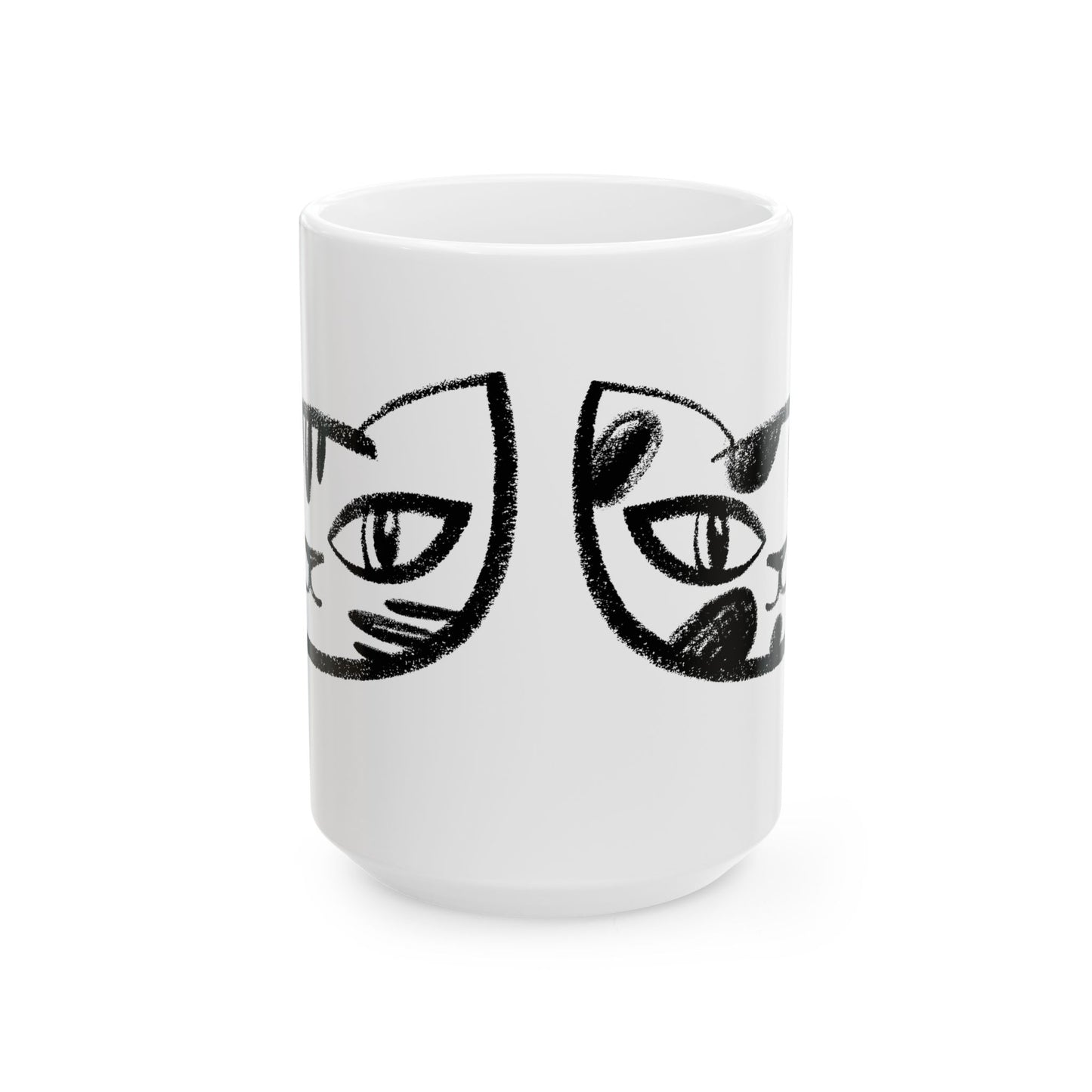 Cat Friends Ceramic Mug 15oz