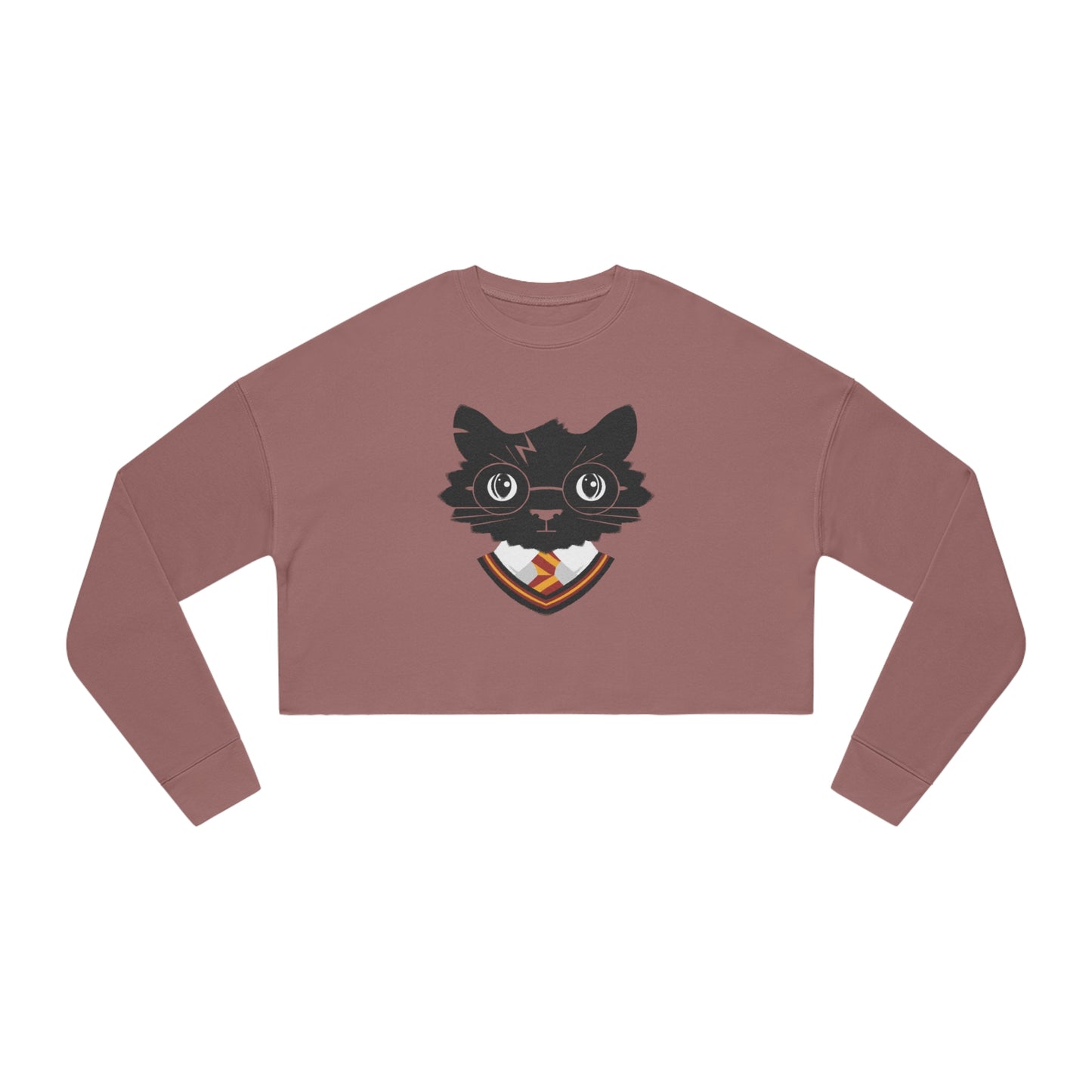 Wizard Cat Women's Cropped Sweatshirt