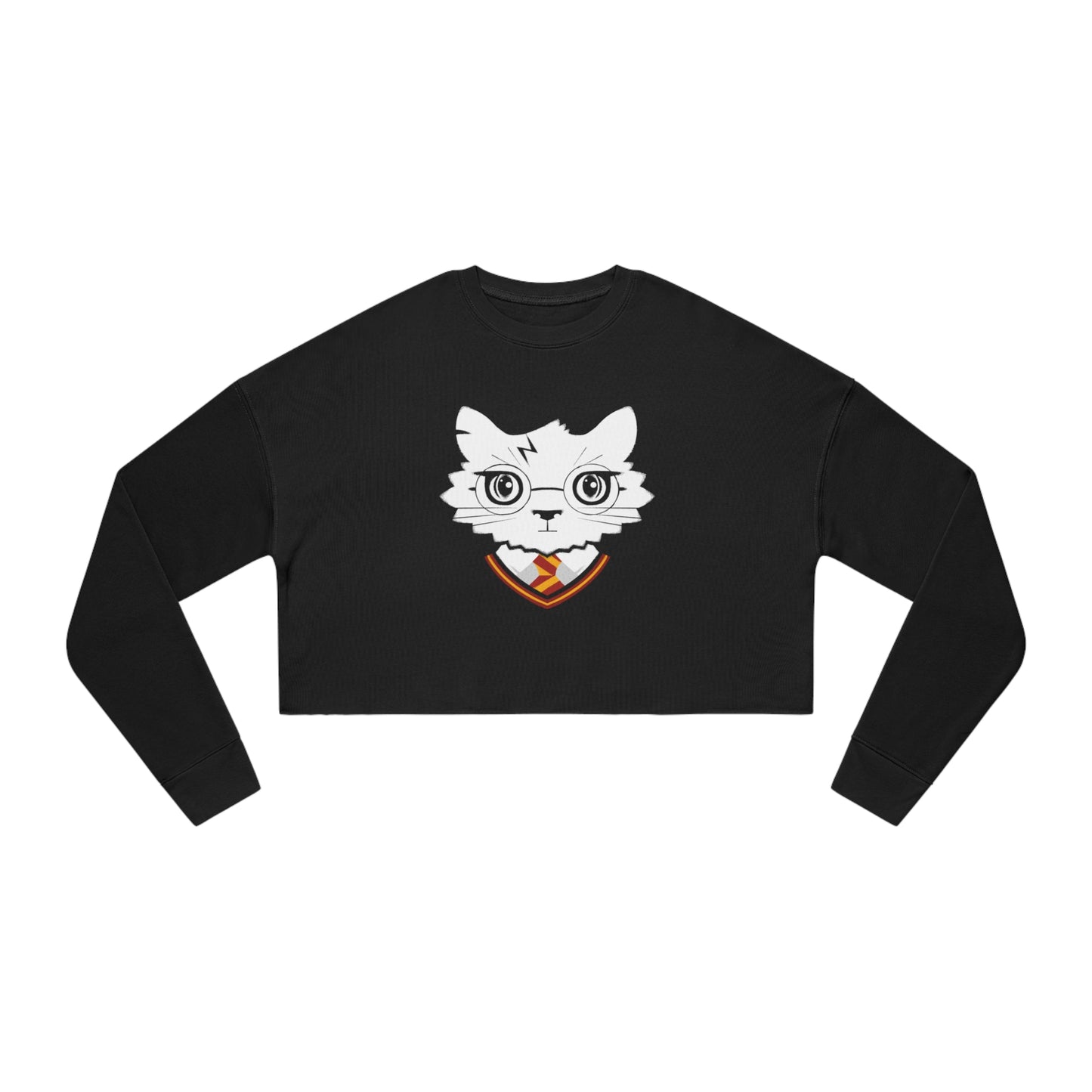 Wizard Cat Women's Cropped Sweatshirt