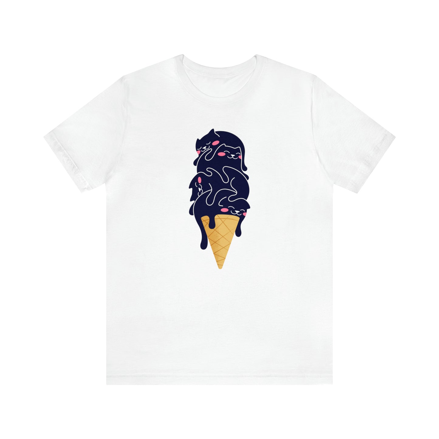 Ice Cream Cone Cat Tee – Sweet and Fun for Cat Lovers!