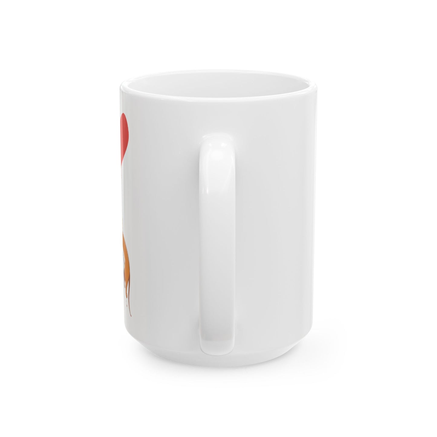 Dog on Heart Strings Ceramic Mug 15oz