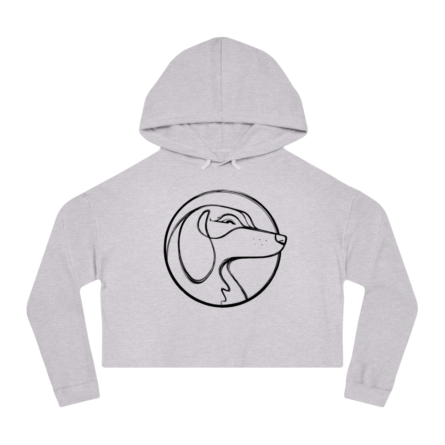 Pooch Portrait Women’s Cropped Hooded Sweatshirt