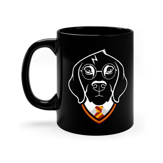 Wizard Dog 11oz Black Mug