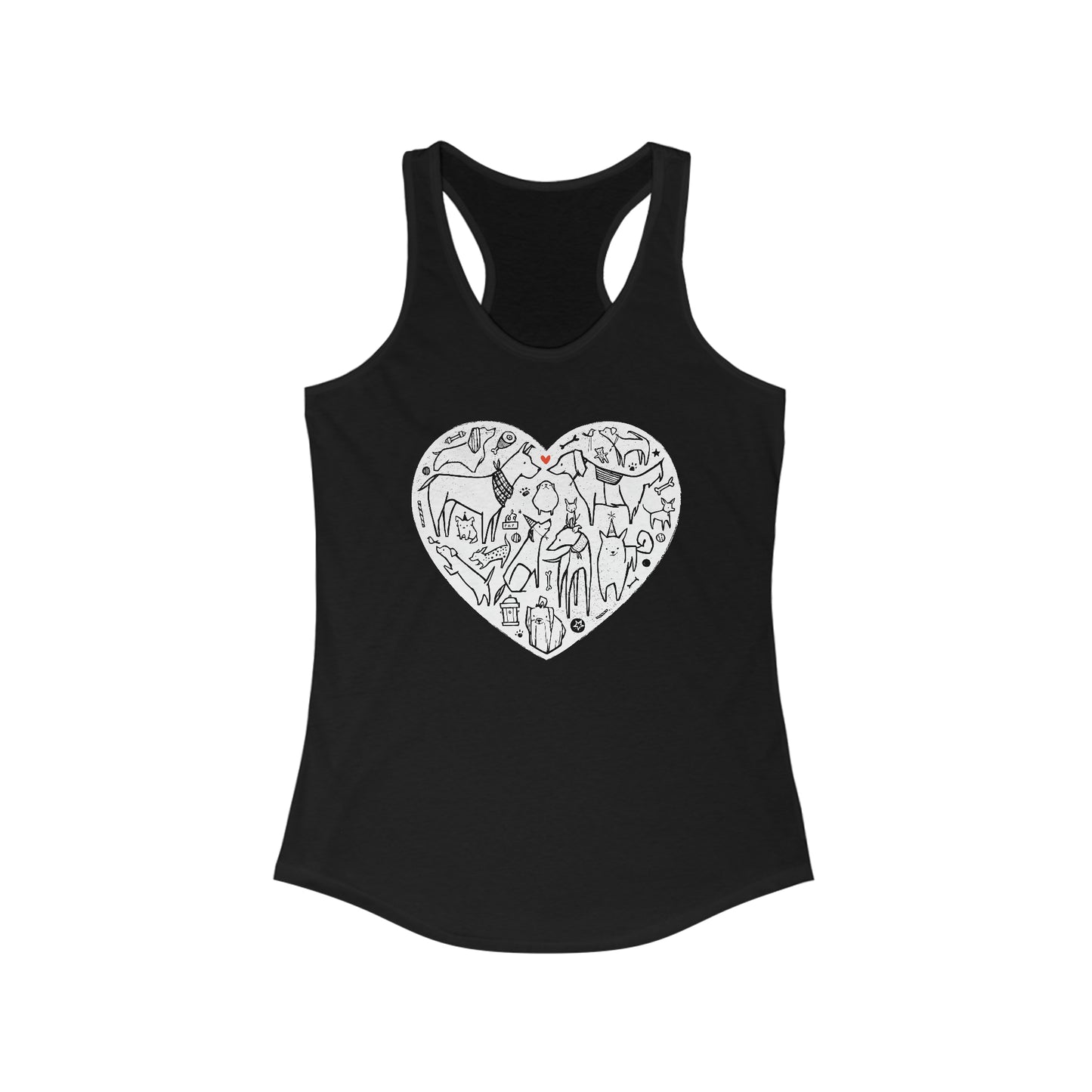 Dog Heart Women's Racerback Tank Top