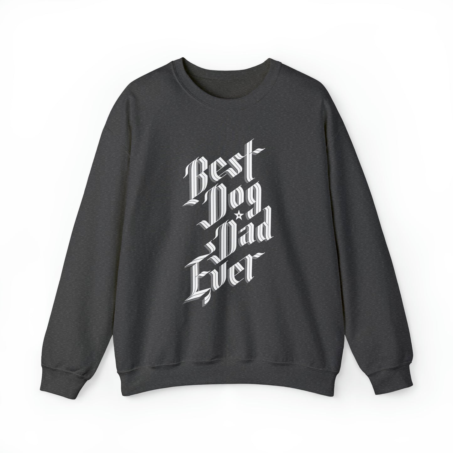 Best Dog Dad Ever Men's Heavy Blend Crewneck Sweatshirt