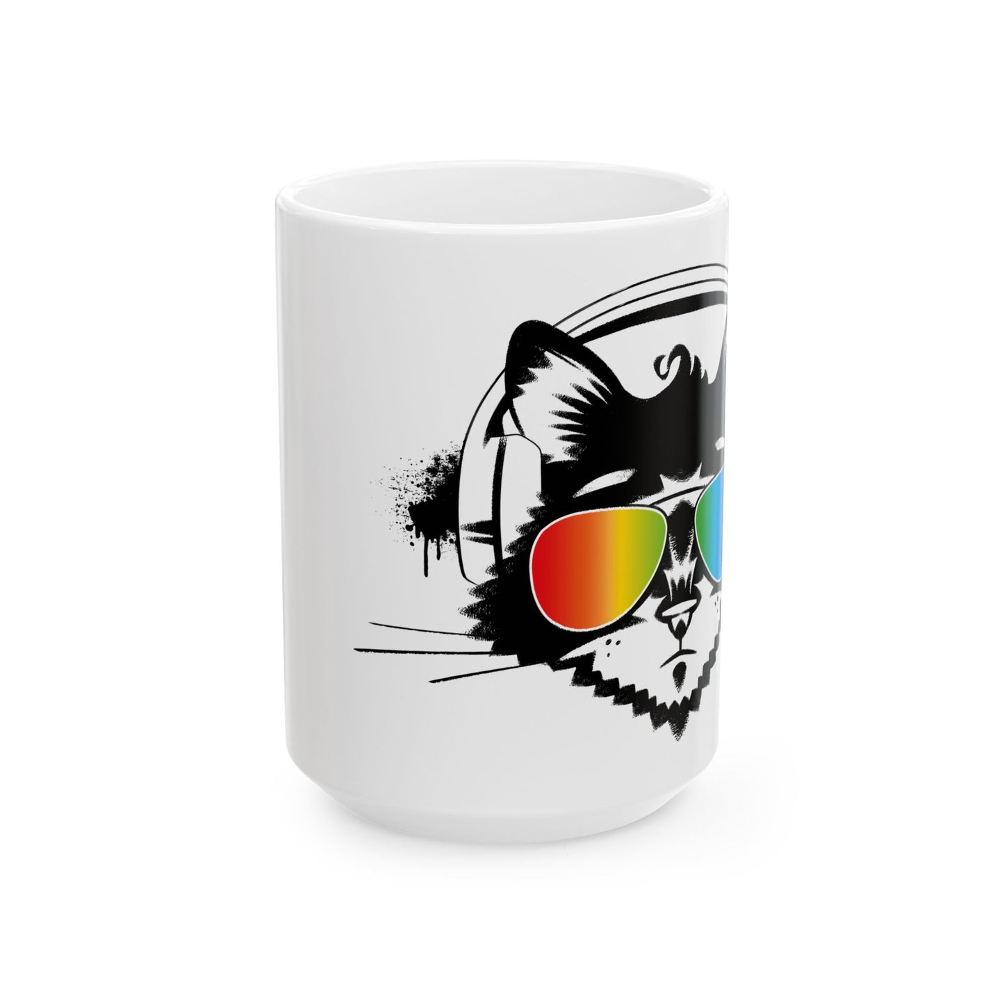 Music Cat Ceramic Mug 15oz
