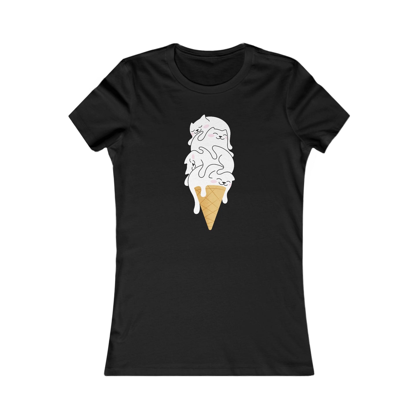 Kitty Cone Women's Fitted Tee