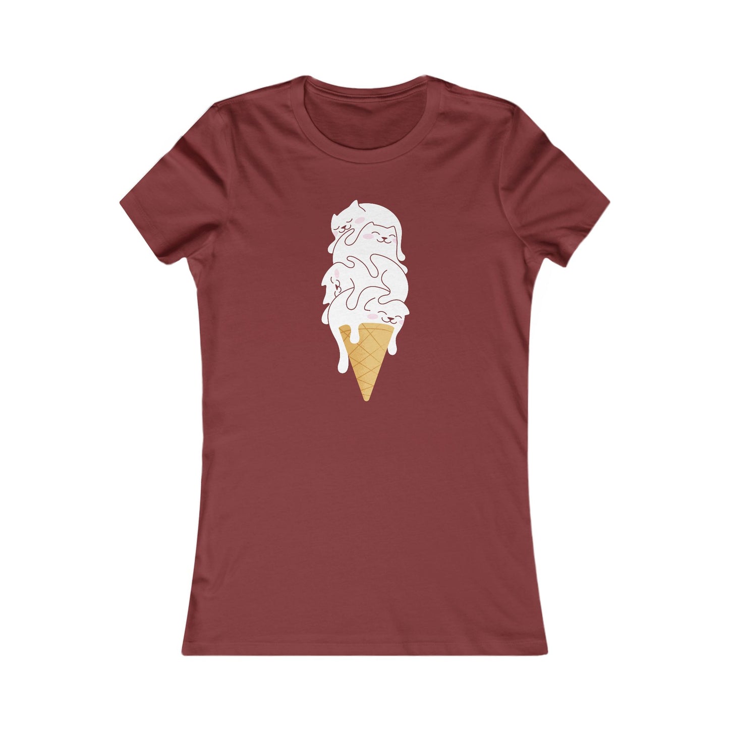 Kitty Cone Women's Fitted Tee