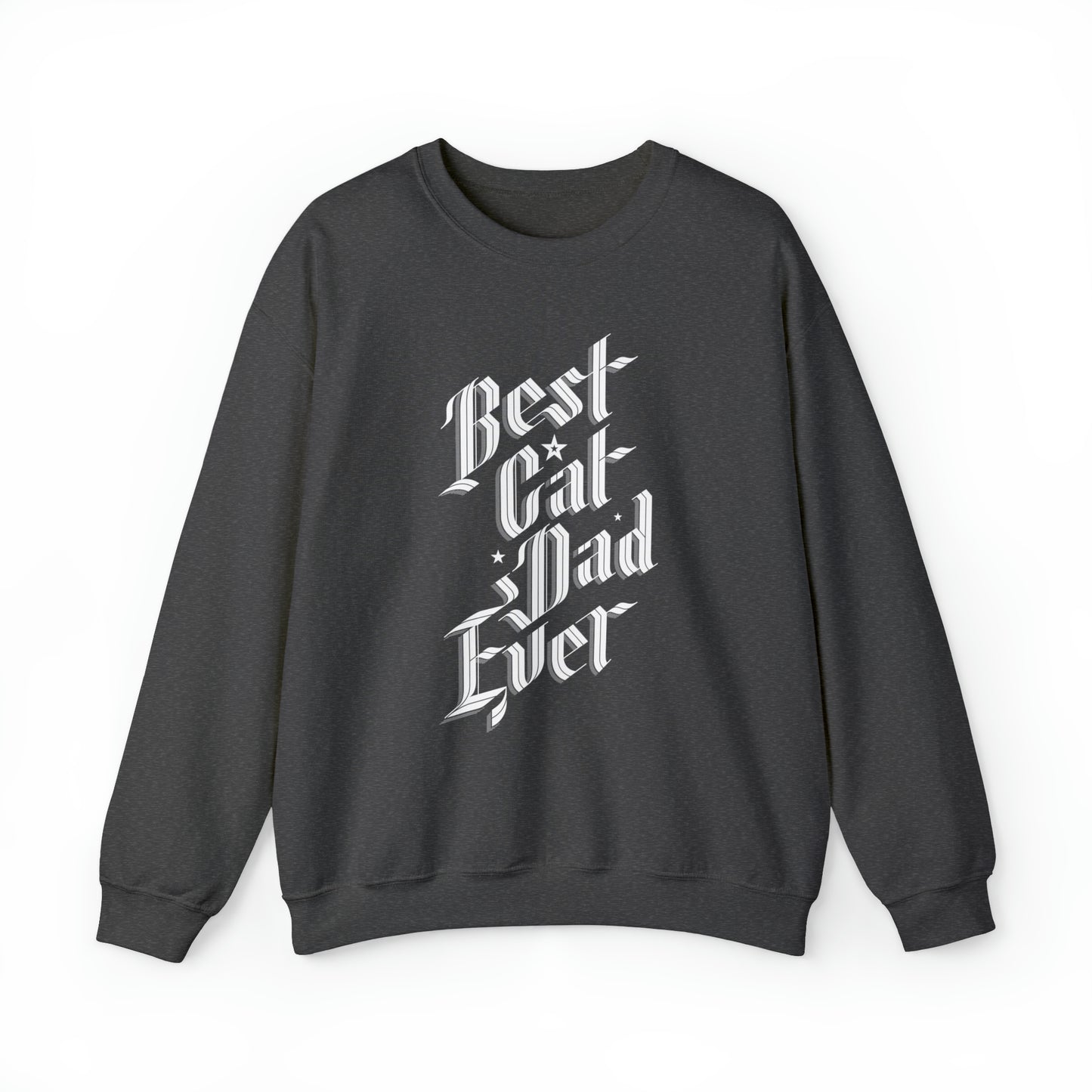 Best Cat Dad Ever Men's Heavy Blend Crewneck Sweatshirt