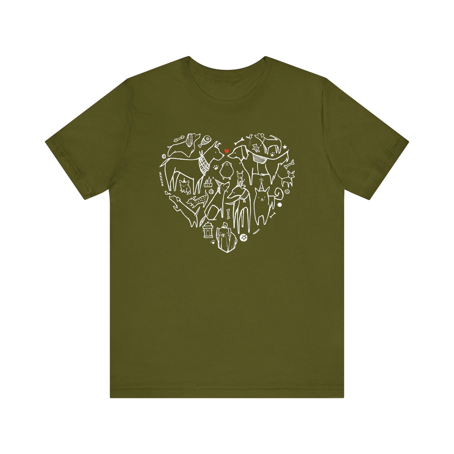 Wear Your Love Proudly — Dog Heart Tee!