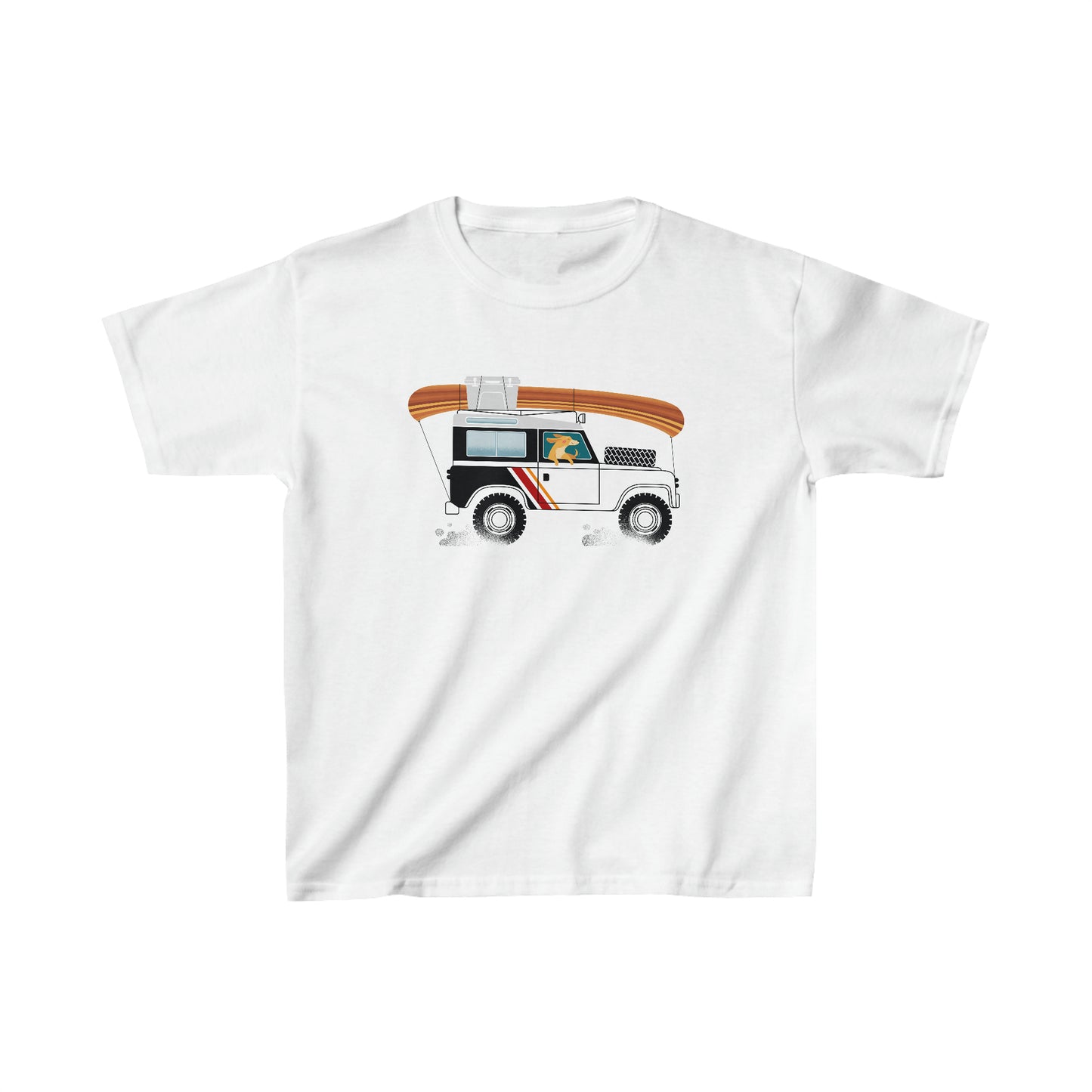 Land Rover Camping Dog Kid's Heavy Cotton Tee