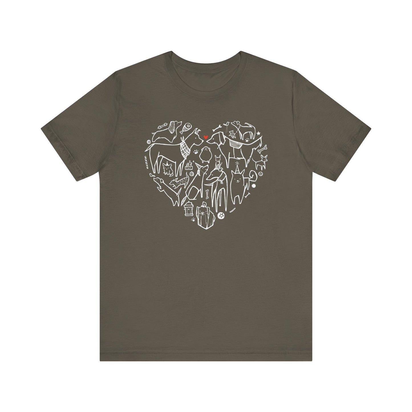 Wear Your Love Proudly — Dog Heart Tee!