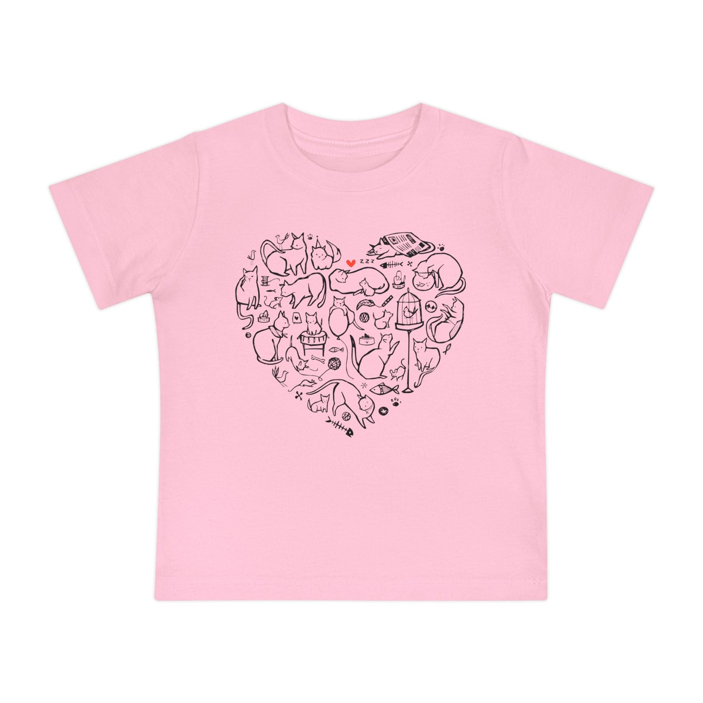 Cat Heart Baby Graphic Tee
