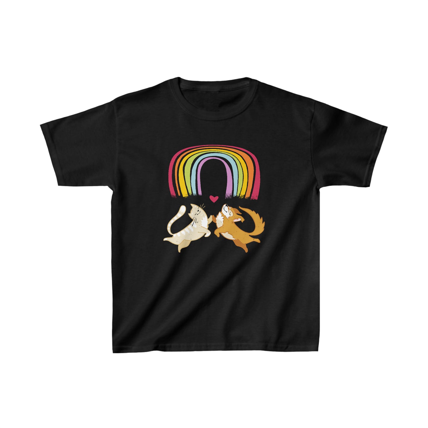 Rainbow Dog & Cat Kid's Heavy Cotton Tee