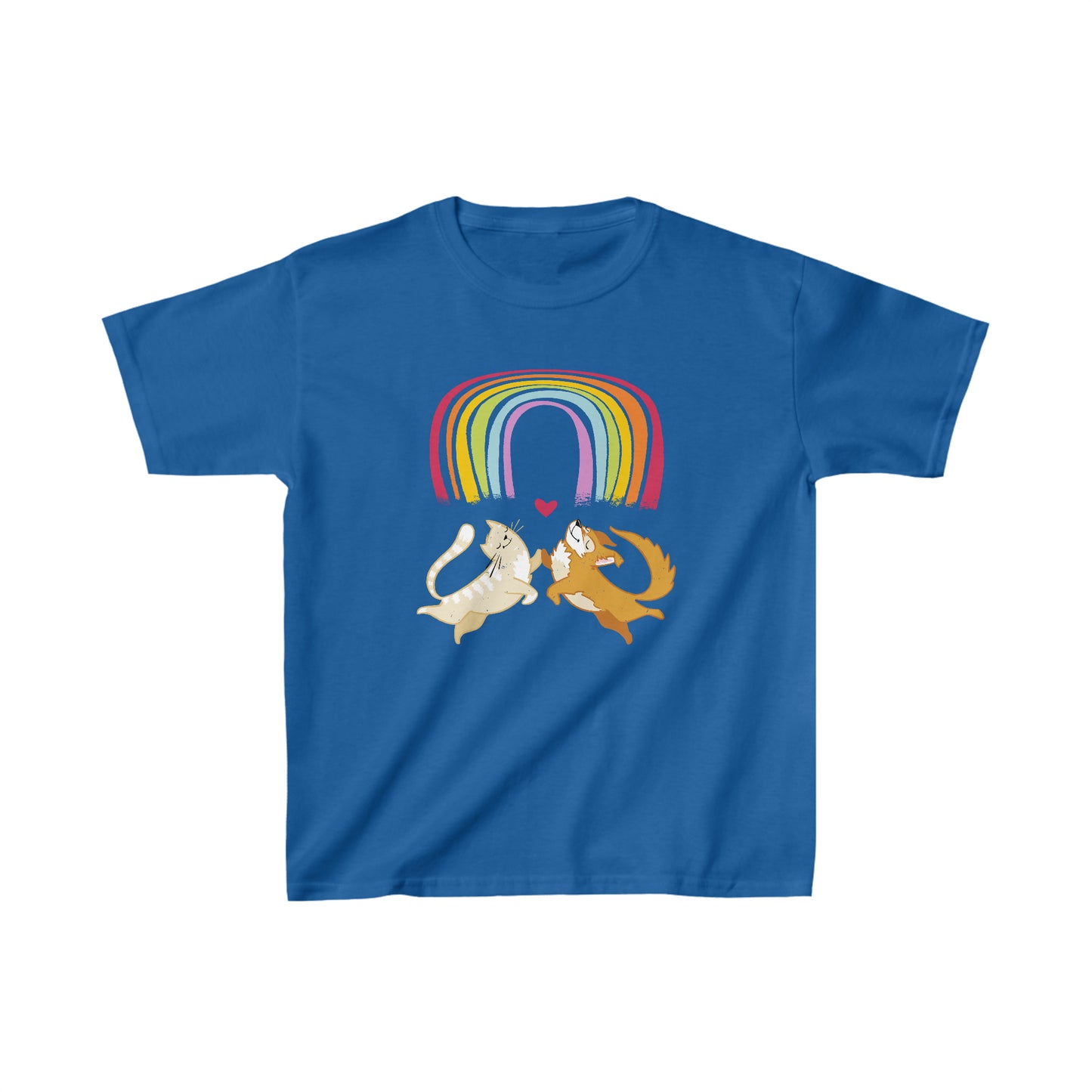Rainbow Dog & Cat Kid's Heavy Cotton Tee