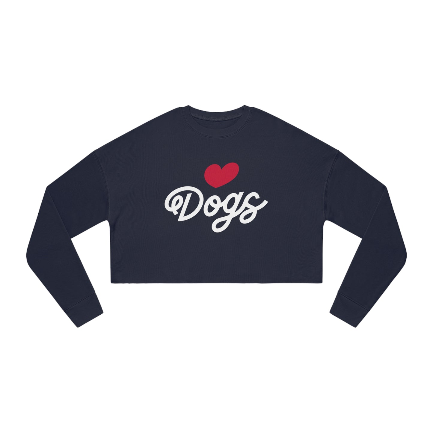 Love Dogs Script Women's Cropped Sweatshirt