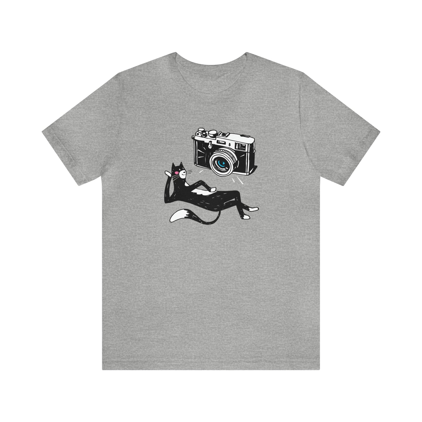 Snap, Purr, Slay – The Ultimate Cat Selfie Tee!