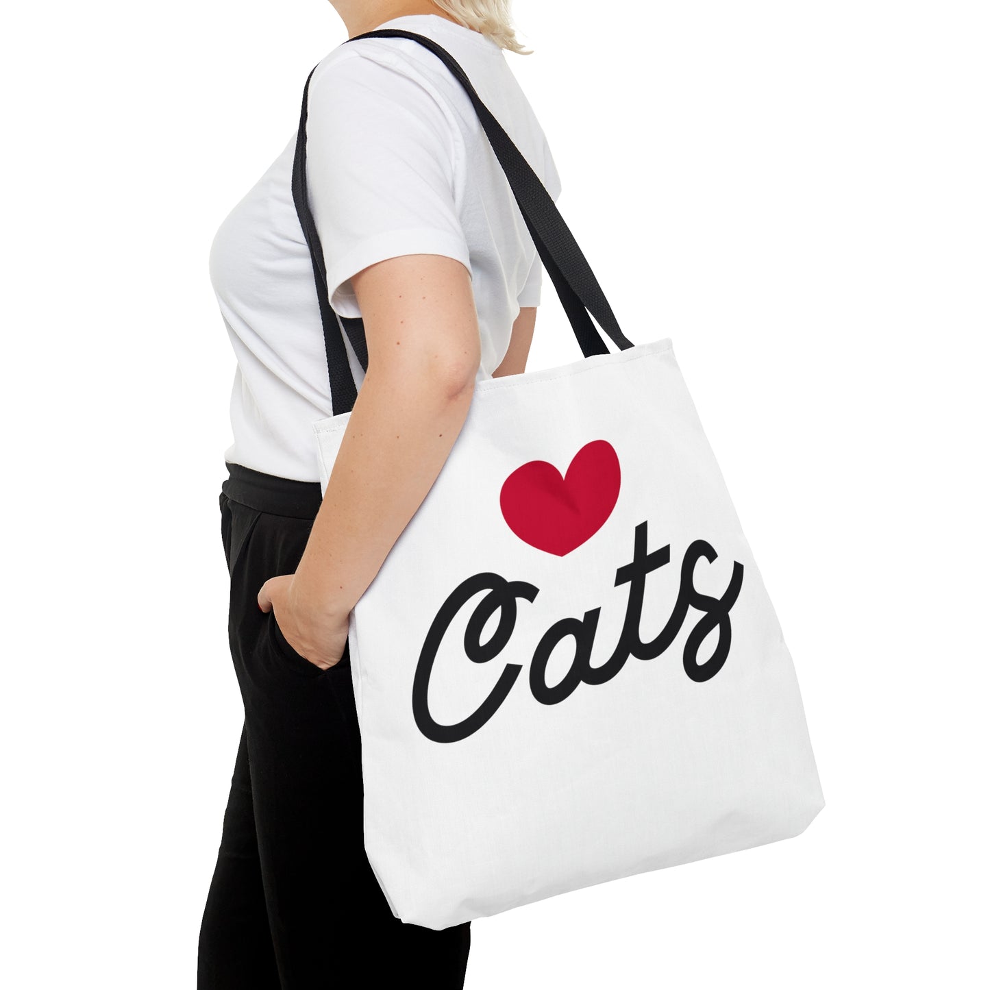 Love Cats Script Tote Bag