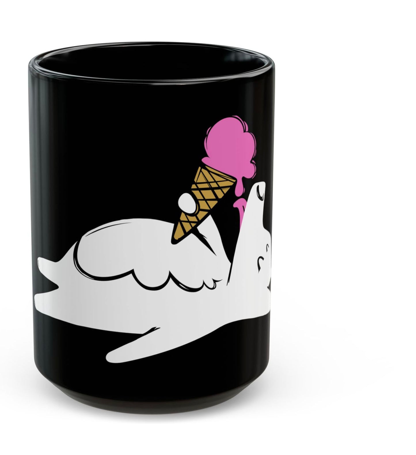 Icecream Pooch 15oz Black Mug