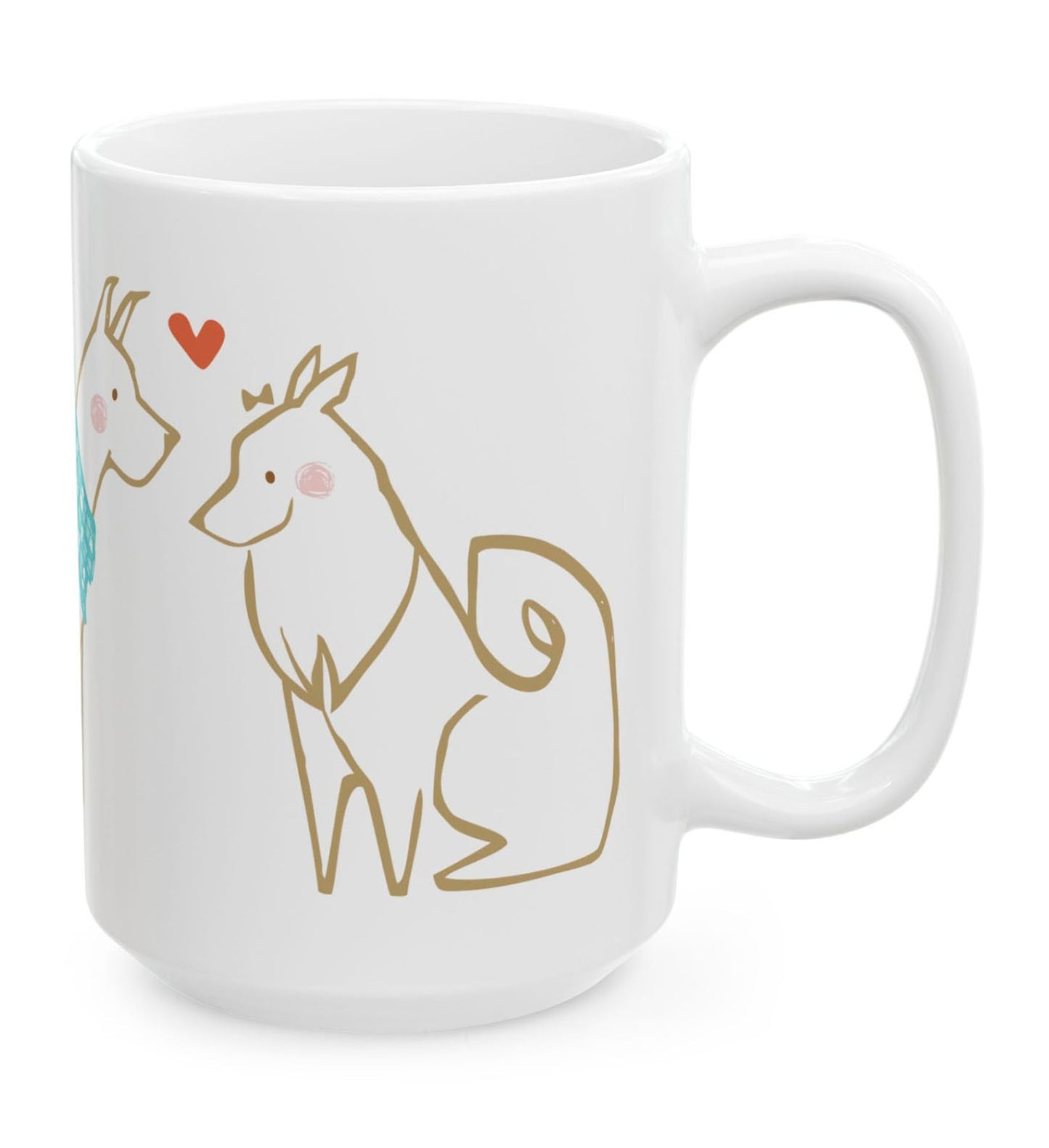 Dog Love Ceramic Mug 15oz