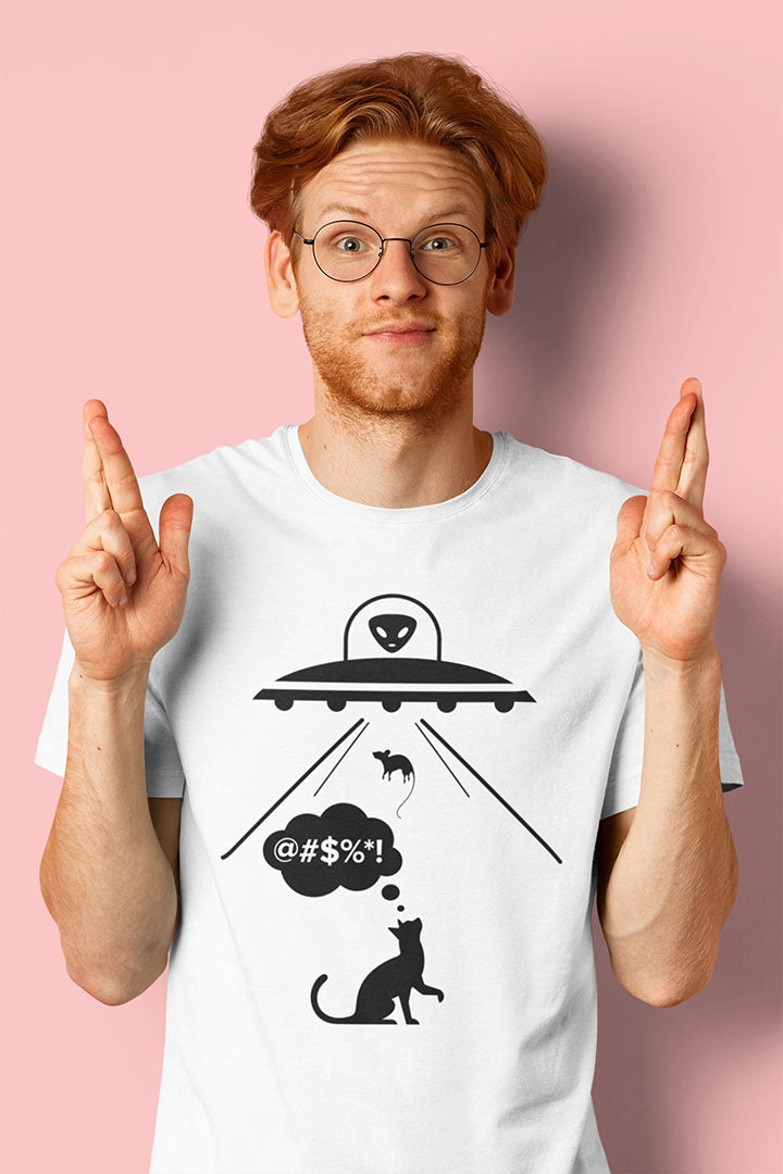 Alien Mouse Abduction Men's Graphic Tee