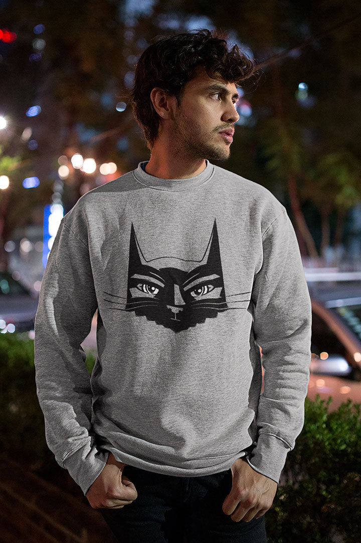 Bat Cat Men's Heavy Blend Crewneck Sweatshirt